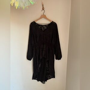Torrid Asymmetrical Vamp Whimsigoth Sheer‎ Top Dress Size 2X